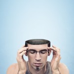 shutterstock_27881116 Conceptual image of a open minded man