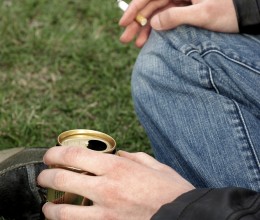 shutterstock_60202486 teenager smoking and drinking alcohol