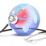 World and stethoscope