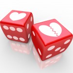 Dice with broken heart