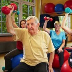 Elderly patients exercising