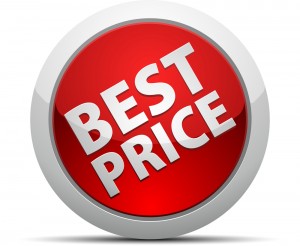 Label saying best price
