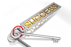 Set of keys labelled success