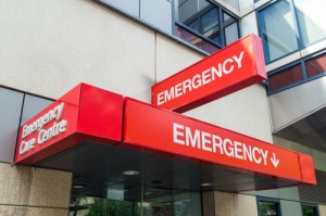 Sign for hospital Accident & Emergency Department