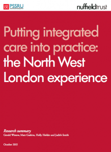 This report shares the findings from an evaluation of the Whole Systems Integrated Care programme in North West London