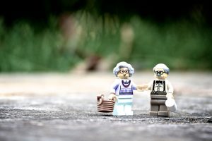 Lego figures of older people