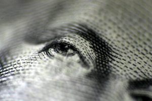 Eye on a dollar bill