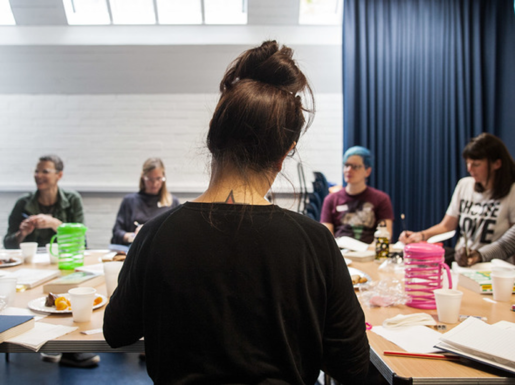 Participants at one of the Maternal Journal sessions. Photo: Martim Ramos.