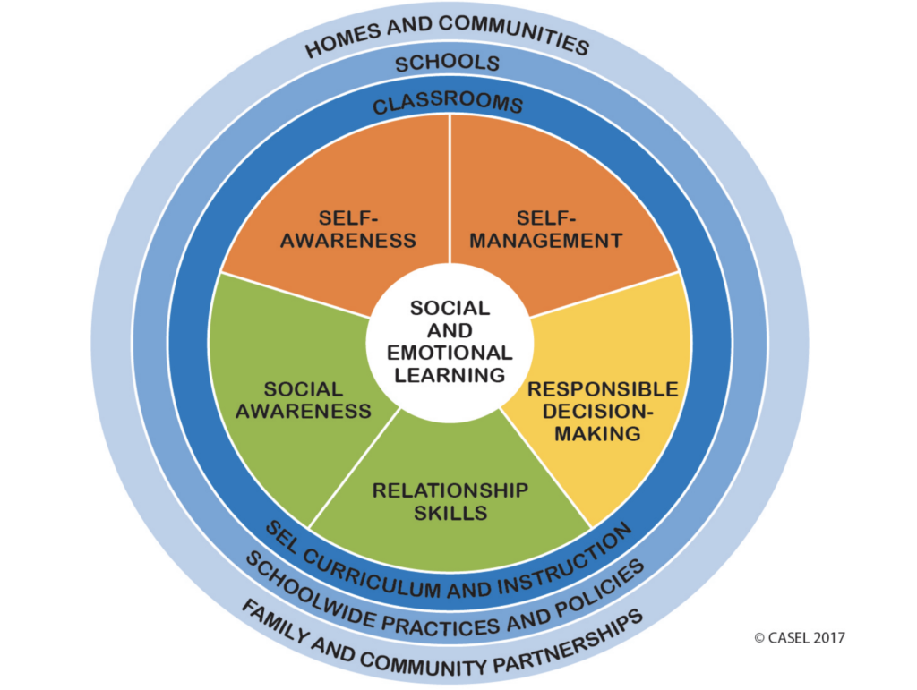 Social and emotional competence is typically presented as 5 core competencies, made up from inter- and intra-personal skills