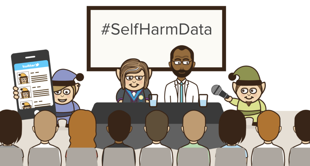 Follow #SelfHarmData on Twitter to join in with the conversations from the 'Using data to inform suicide and self-harm prevention' event in London.