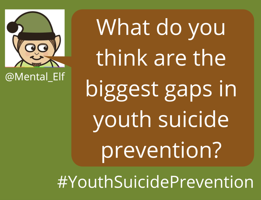 Join us on Twitter at 9am BST to discuss the future of #YouthSuicidePrevention.