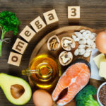 Animal,And,Vegetable,Sources,Of,Omega-3,Acids,As,Salmon,,Avocado,