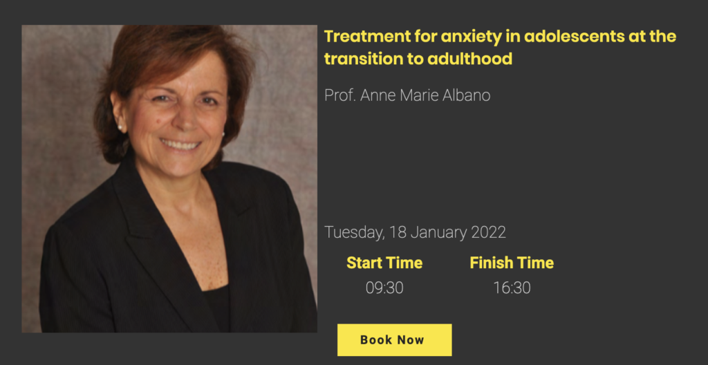 Find out more about the webinar on “Treatment for anxiety in adolescents at the transition to adulthood” and how to join.