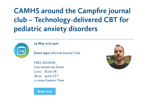 Join us round the #CAMHScampfire on Tuesday to discuss this paper with lead researcher Matti, clinical expert Maria and Yasmin, a young person with lived experience.