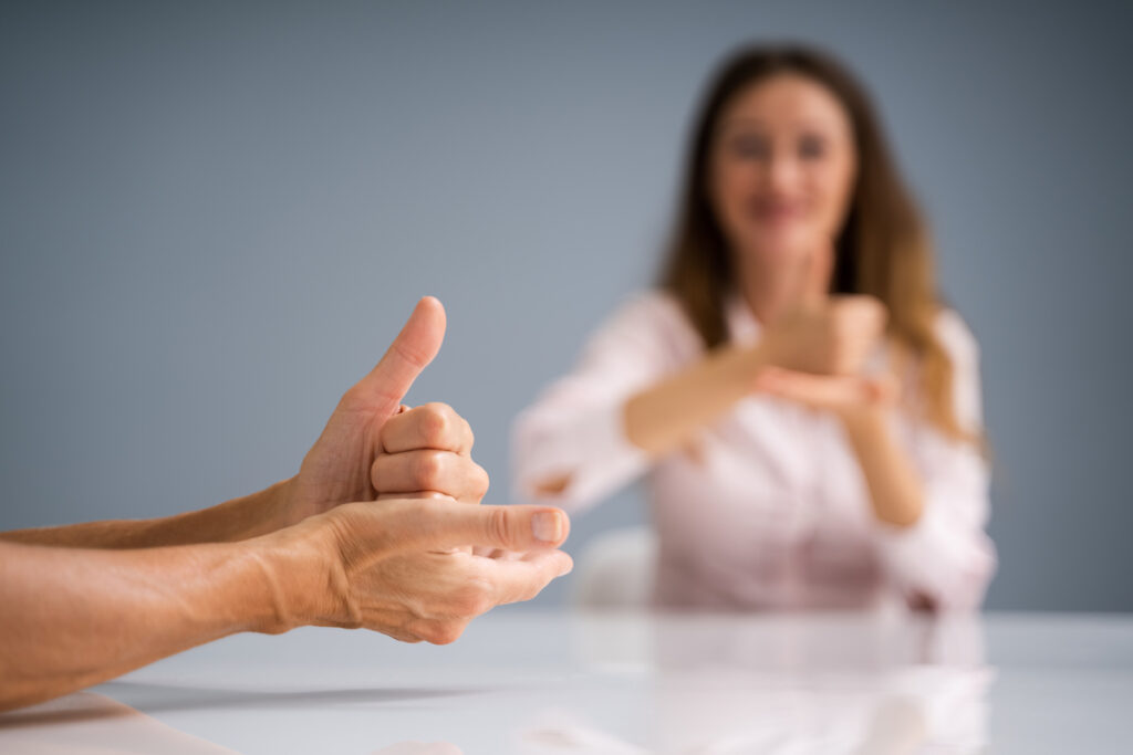 Professionals need to be mindful of deaf culture and history, and work closely with mental health trained BSL interpreters.