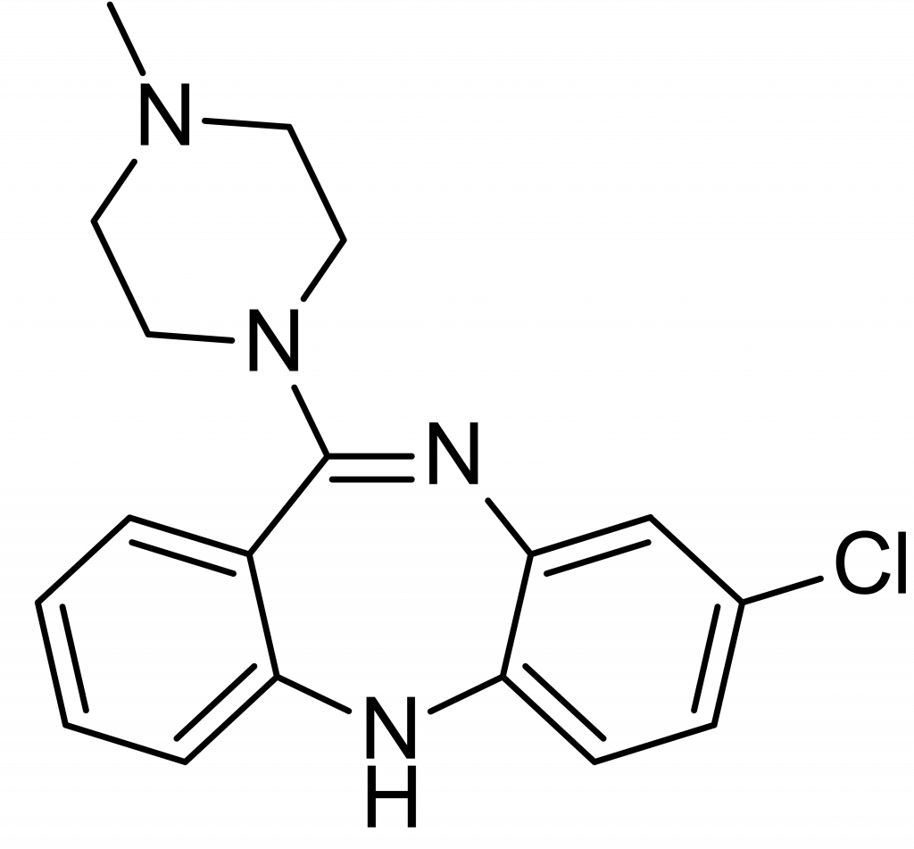 The chemical structure of cloazpine