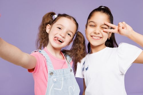 Close,Up,Little,Two,Friends,Kids,Children,Girls,9-10,Year