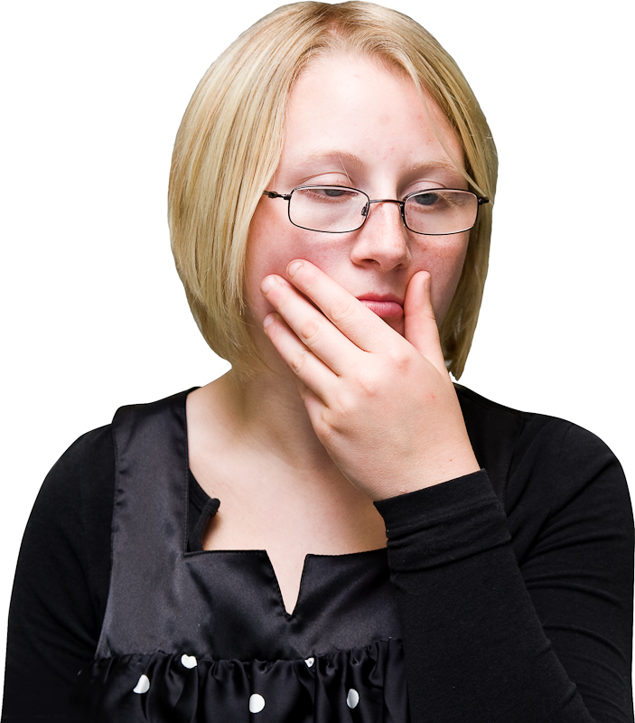 person looking sad