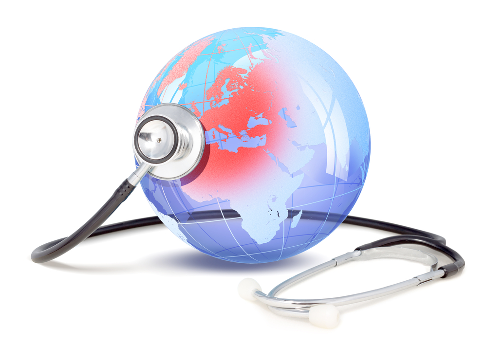 World and stethoscope