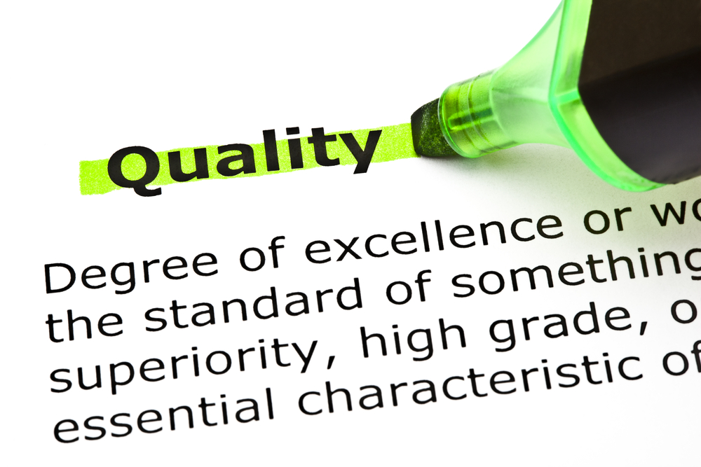 The word "Quality" highlighed