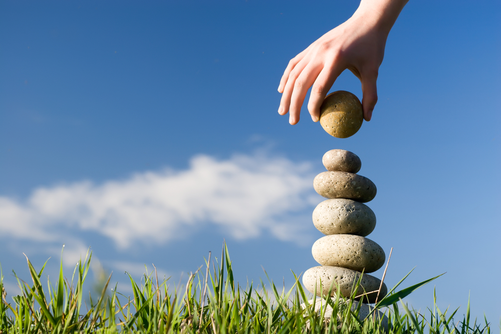 Pile of stones balanced