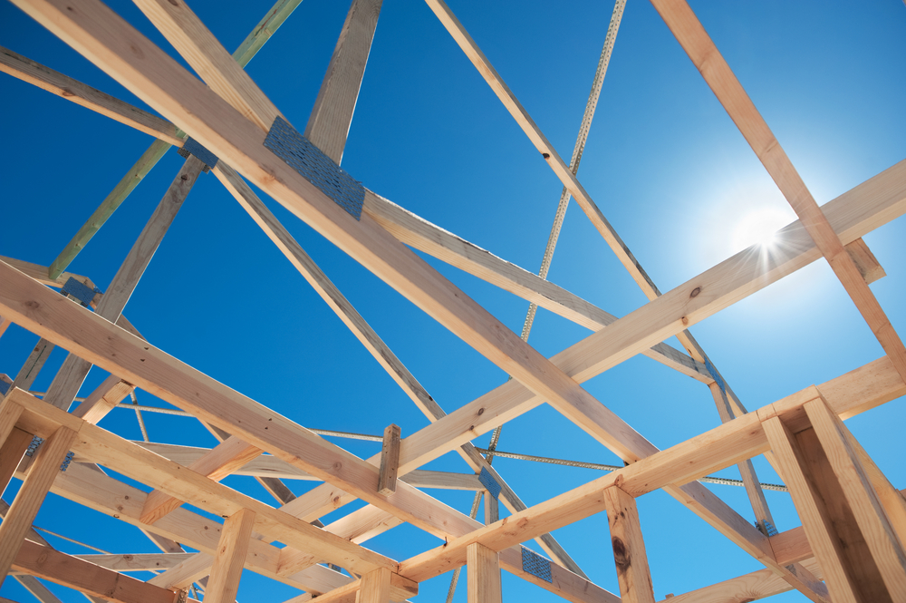 Wooden framework for a house