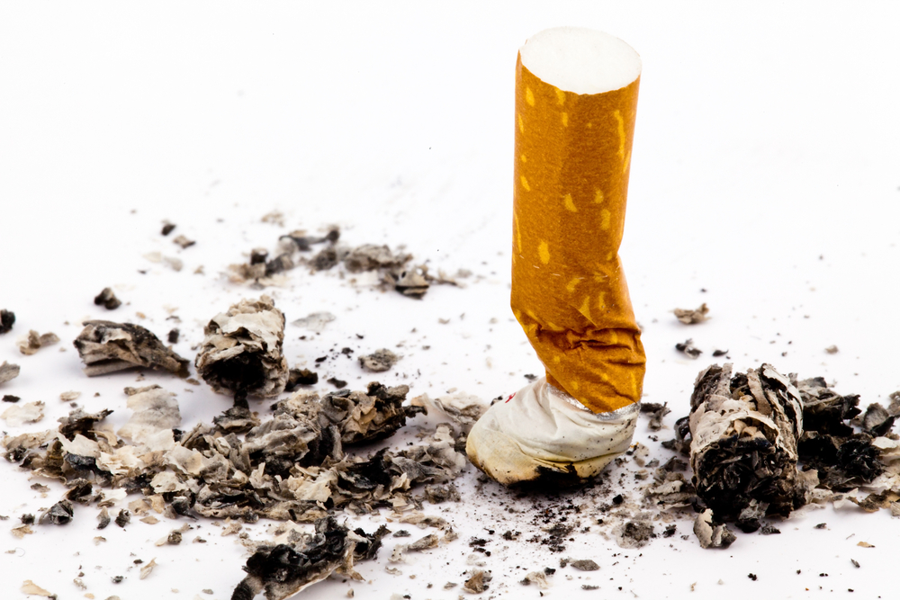 A stubbed out cigarette