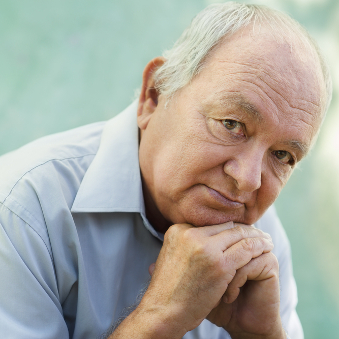 Depressed older man