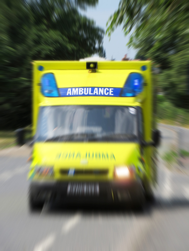 Ambulance on the move