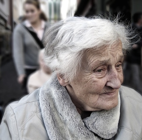 An older woman out shopping