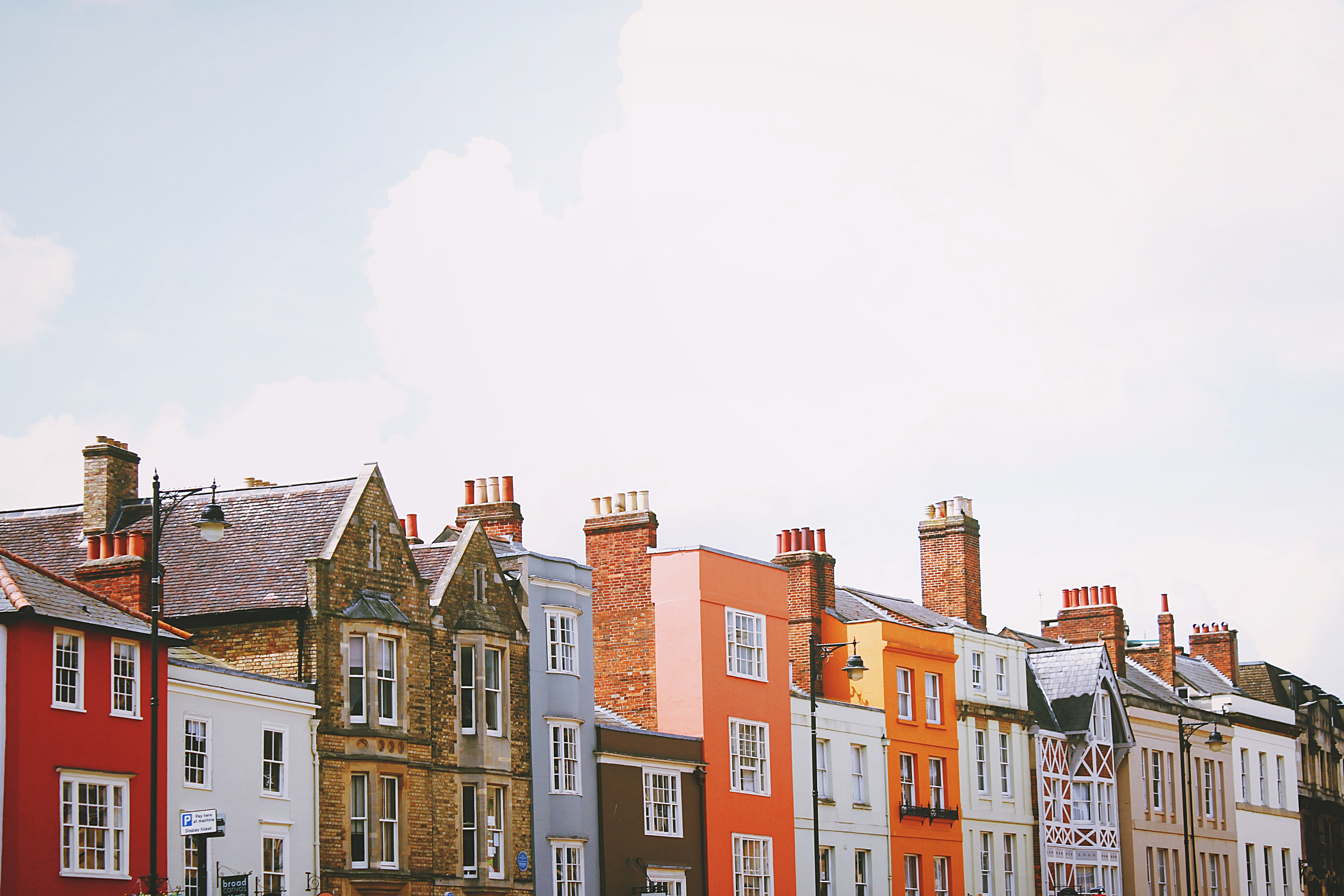skyline of houses in oxford, UK