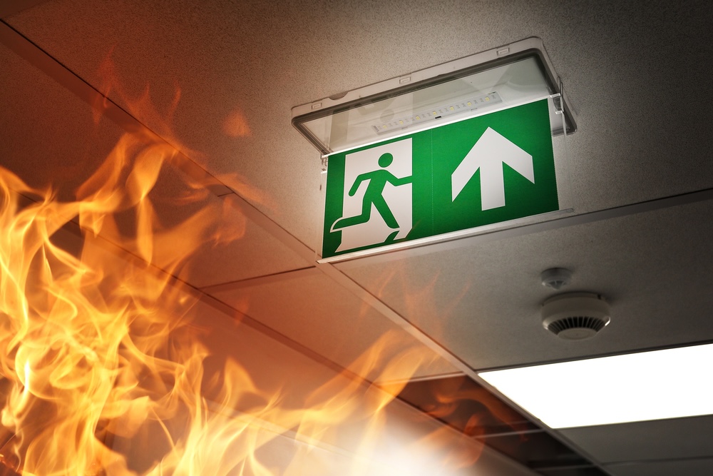 Fire alarm in a modern building