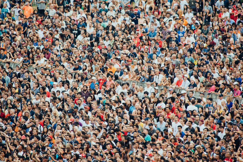 Huge crowd of people