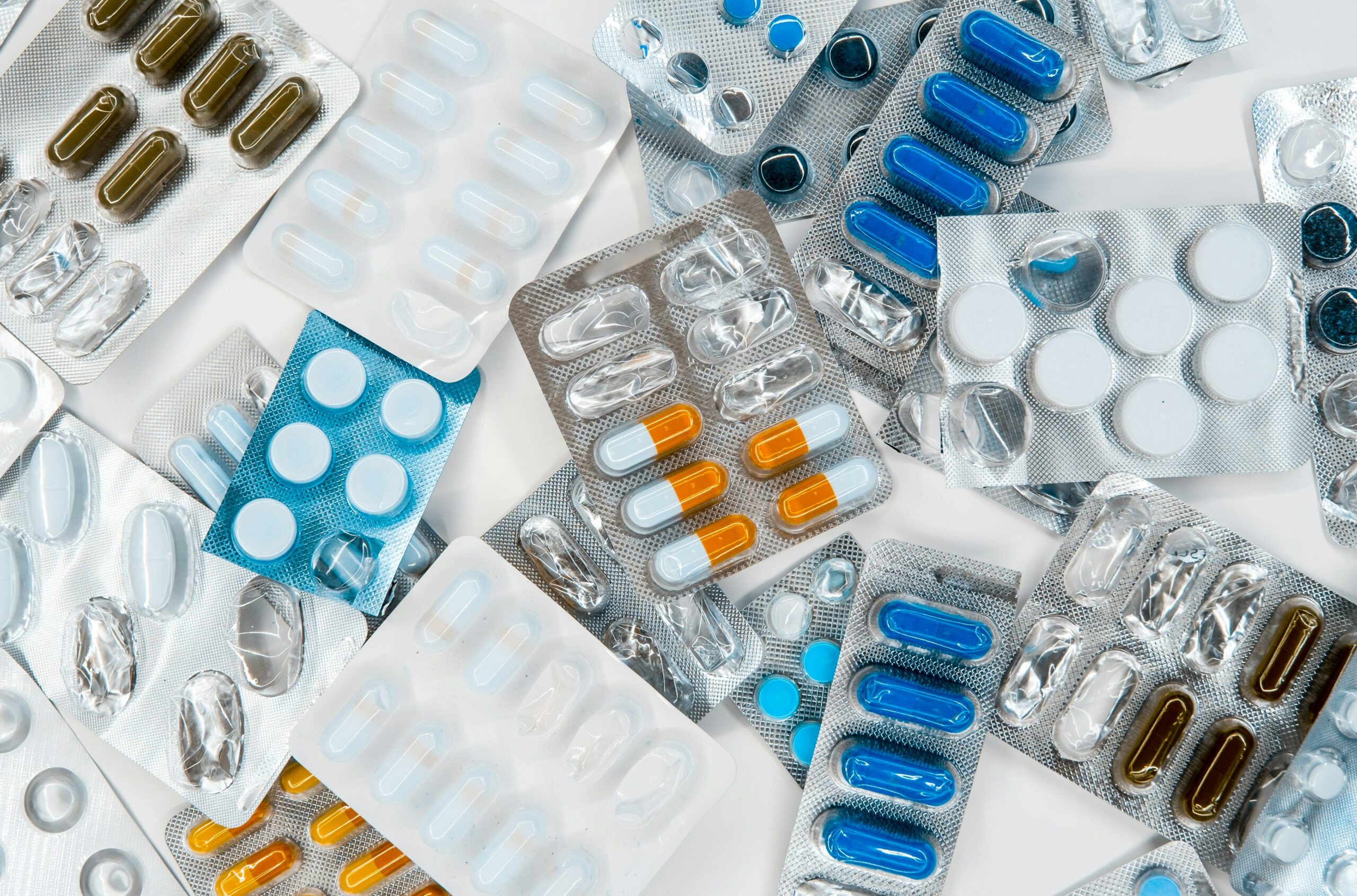 A variety of pill packets